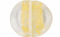 Gold Foil Flat Cushion 18mm: Crystal