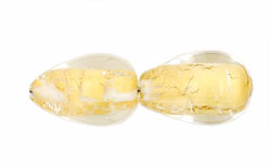 Gold Foil Teardrops 11/10mm : Crystal