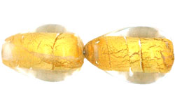 Gold Foil Teardrops 15/10mm : Crystal