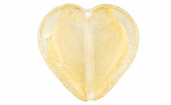 Gold Foil Heart 22/22mm : Crystal