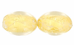 Gold Foil Ovals 18/12mm : Crystal