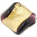 Gold Foil Twist 15/14mm : Amethyst