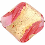 Gold Foil Twist 15/14mm : Rosaline