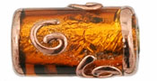 Short Grecian Sprial Cylinders 16/8mm : Dk Topaz