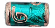 Short Grecian Sprial Cylinders 16/8mm : Emerald