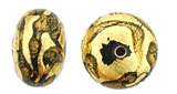 Gold Foil Donut 9/12mm : Smoky Topaz