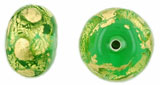 Gold Foil Donut 9/12mm : Olivine