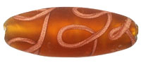 Aventurine Ribbon Tubes 25/10mm : Matte - Med Topaz