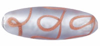 Aventurine Ribbon Tubes 25/10mm : Matte - Lt Sapphire
