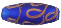 Aventurine Ribbon Tubes 25/10mm : Matte - Sapphire