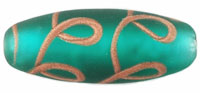 Aventurine Ribbon Tubes 25/10mm : Matte - Emerald