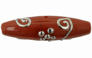 Silver Spiral Daisy Tubes 45/10mm : Umber
