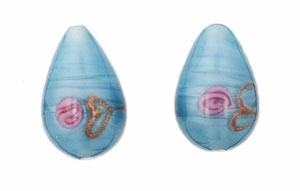Special Order - Aventurine Flower Bead 16/10mm : Soft Blue