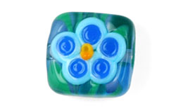 Daisy Squares 14mm : Aquamarine