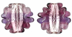 Mini Abstract Foil Leaves 20/23mm : Varying Amethyst
