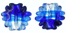 Mini Abstract Foil Leaves 20/23mm : Varying Sapphire
