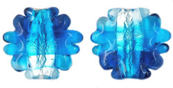 Mini Abstract Foil Leaves 20/23mm : Varying Aquamarine