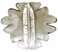 Large Abstract Foil Leaves 37/44mm : Varying Black Diamond
