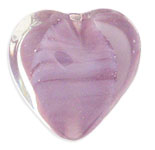 Satin Hearts 18mm : Lt Amethyst