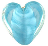 Satin Pendant Hearts : Teal