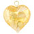 Hearts Gold Foil 22mm: Crystal