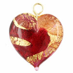 Hearts Gold Foil 22mm: Fuchsia/Rosaline