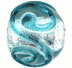 Silver Foil Round 12mm: Aquamarine