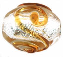 Silver Foil Ovals 17/14mm : Med Topaz