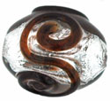 Silver Foil Ovals 17/14mm: Amethyst