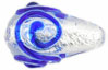 Silver Foil Drops 20/12mm: Cobalt