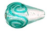 Silver Foil Drops 20/12mm: Teal