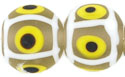 African Style Round 10mm (Matte) : Crystal