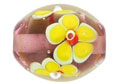 3D - Flower Oval 17/12mm : Med Amethyst