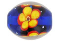 3D - Flower Oval 17/12mm : Cobalt