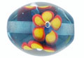 3D - Flower Oval 17/12mm: Montana Blue