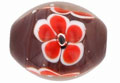 3D - Flower Oval 17/12mm : Ruby