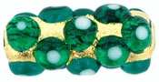 Cylinder Foil 15/7 mm: Gold - Emerald