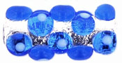 Cylinder Foil 15/7 mm: Silver - Sapphire