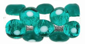 Cylinder Foil 15/7 mm: Silver - Emerald
