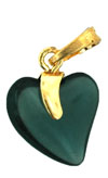 Gold Pendant Hearts 15mm: Montana Blue