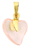 Gold Pendant Hearts 15mm: Rosaline