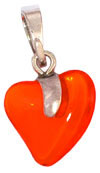Silver Pendant Hearts 15mm: Hyacinth