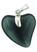Silver Pendant Hearts 24mm: Montana Blue