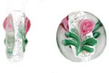 Oval Flower Silver Foil 12/10mm: Crystal