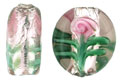 Oval Flower Silver Foil 12/10mm : Lt Amethyst
