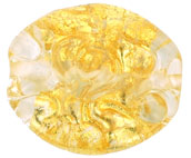 Textured Gold Foil Ovals 23/20mm: Crystal