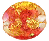 Textured Gold Foil Ovals 23/20mm : Pink