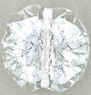 Ruffled Silver Foil Leaves 20/20mm: Crystal
