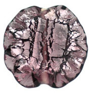 Ruffled Silver Foil Leaves 20/20mm: Amethyst