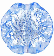 Ruffled Silver Foil Leaves 20/20mm: Sapphire
